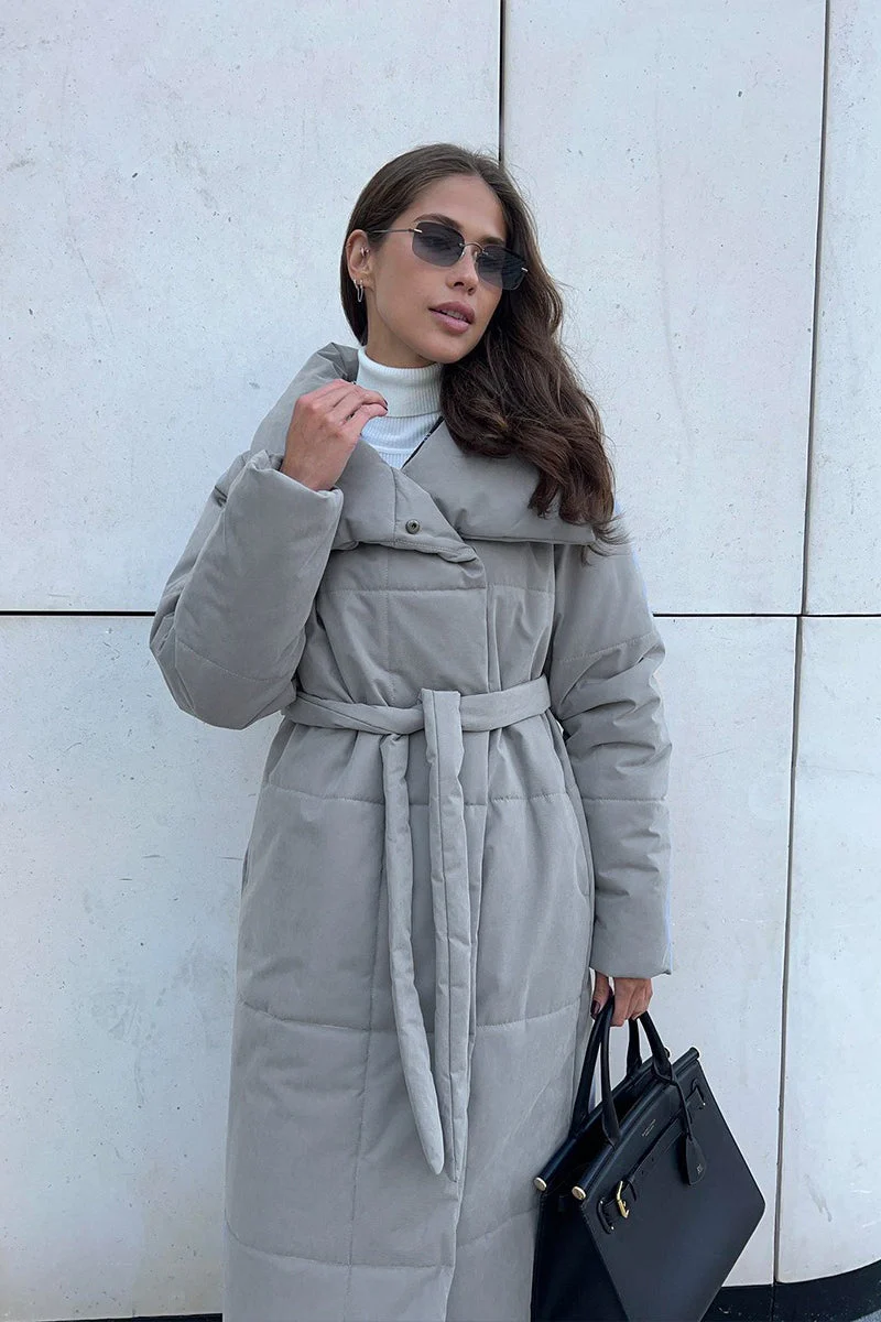 Long Stand Collar Puffer Jacket - Image 23