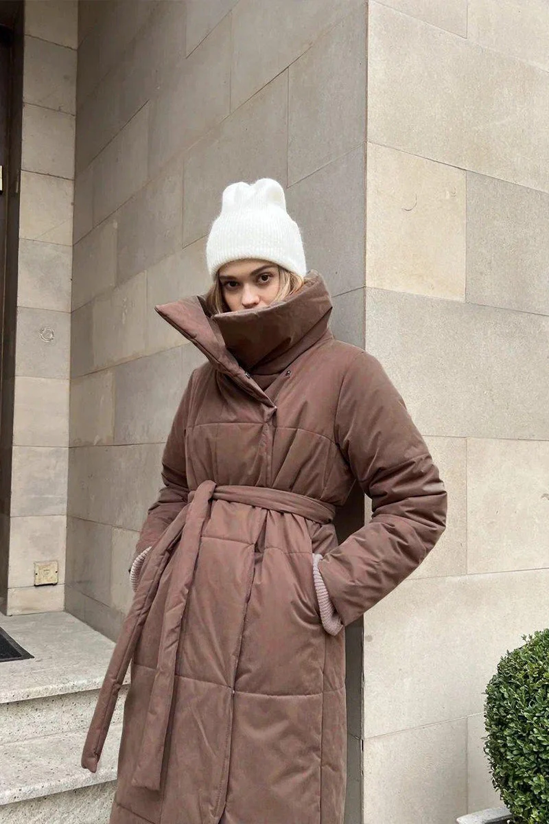 Long Stand Collar Puffer Jacket - Image 7