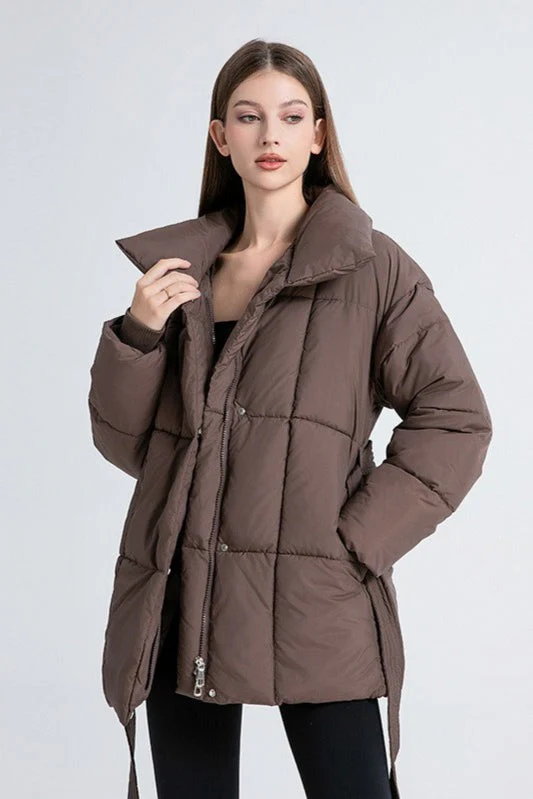 Longline Design Puffer Jacket - Image 2