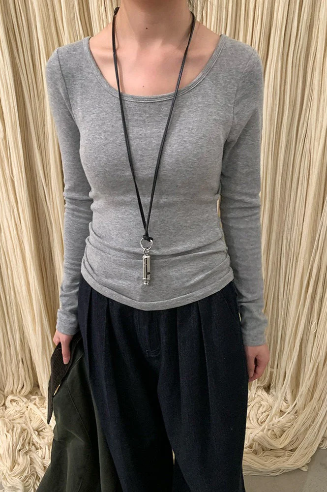 Longline Viscose Long Sleeve Knit Top - Image 2