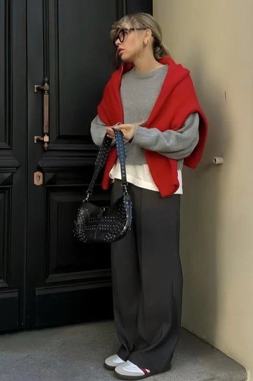 Loose Basic Knit Pullover Sweater - Image 10