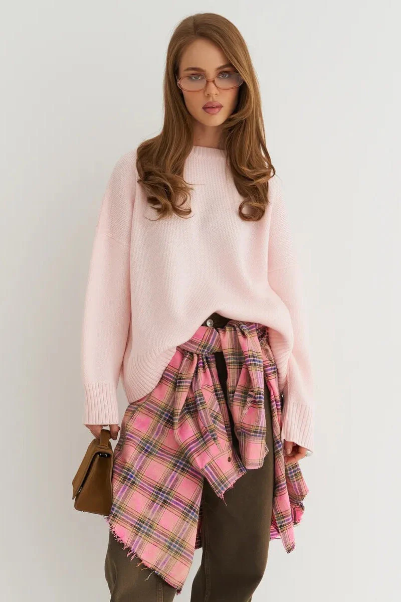 Loose Basic Knit Pullover Sweater - Image 19