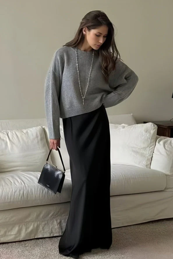 Loose Basic Knit Pullover Sweater - Image 7