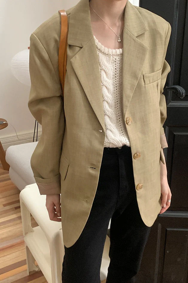 Loose Fit Casual Blazer - Image 4