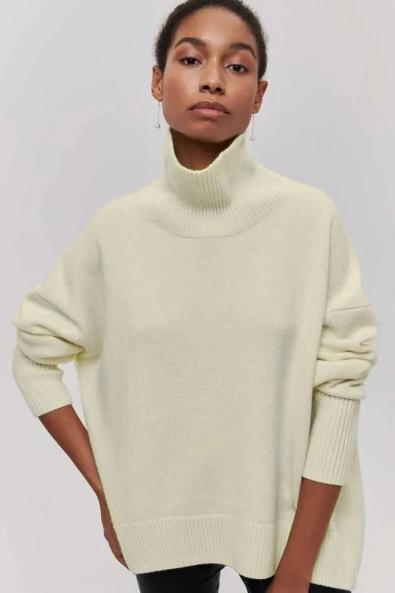 Loose Fit High Neck Sweater - Image 6