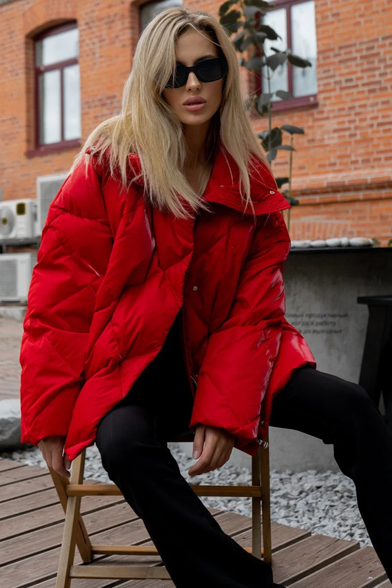 Loose Fit Quilted Cotton Jacket - Image 14