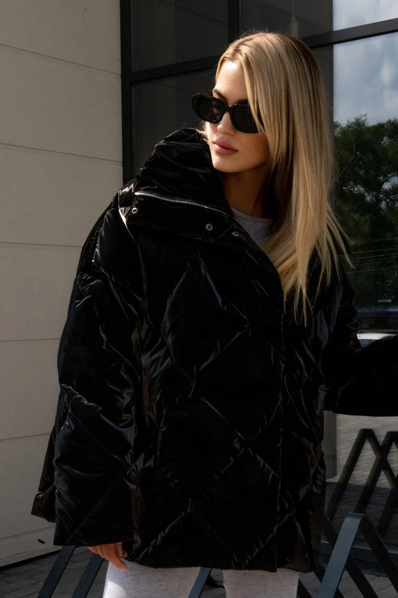Loose Fit Quilted Cotton Jacket - Image 19