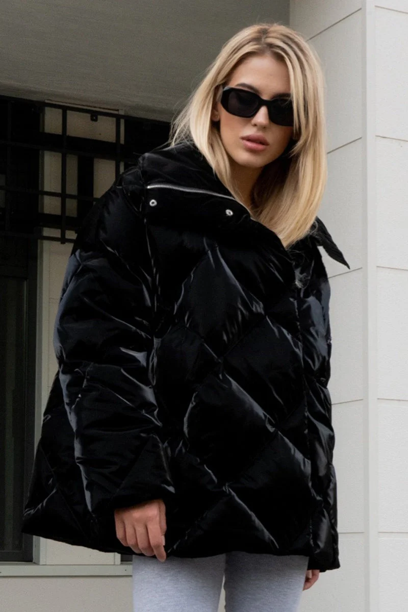 Loose Fit Quilted Cotton Jacket - Image 21