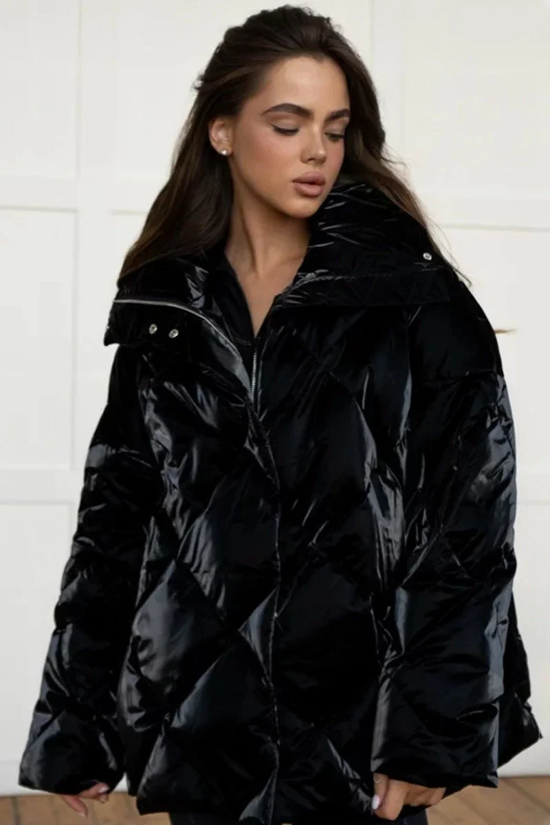 Loose Fit Quilted Cotton Jacket - Image 22