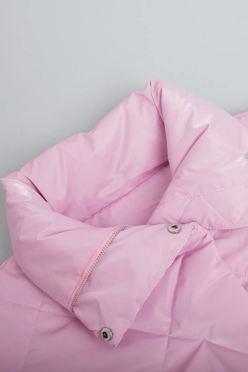 Loose Fit Quilted Cotton Jacket - Image 23