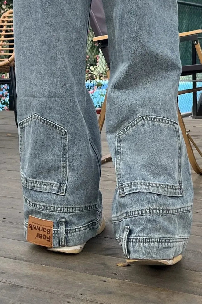 Loose Fit Reverse Pocket Jeans - Image 6