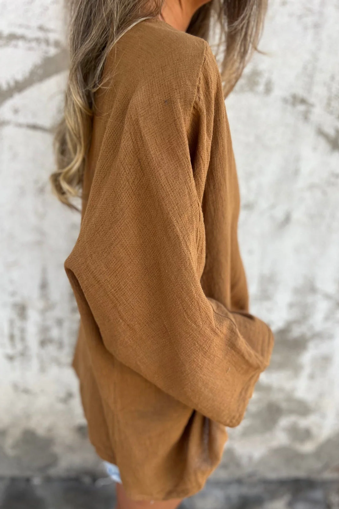 Loose Fit V Neck Long Sleeve Cardigan - Image 34