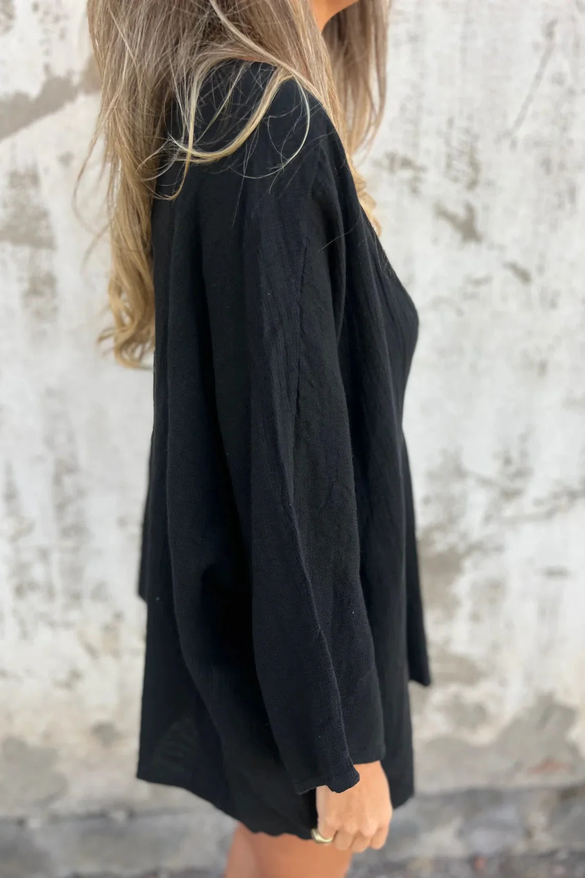 Loose Fit V Neck Long Sleeve Cardigan - Image 6