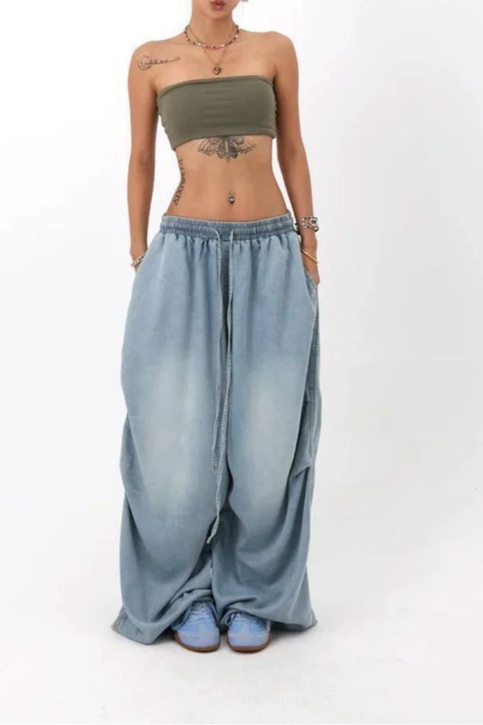Loose Fit Wide Leg Street Jeans - Image 4