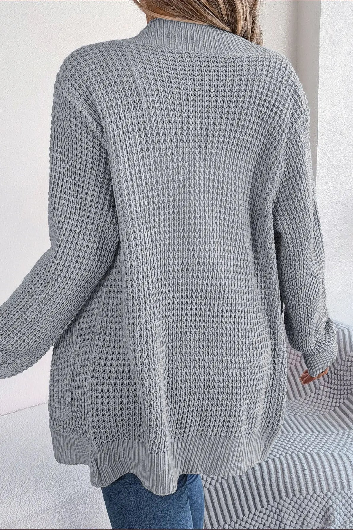 Loose Knit Pocket Cardigan - Image 15