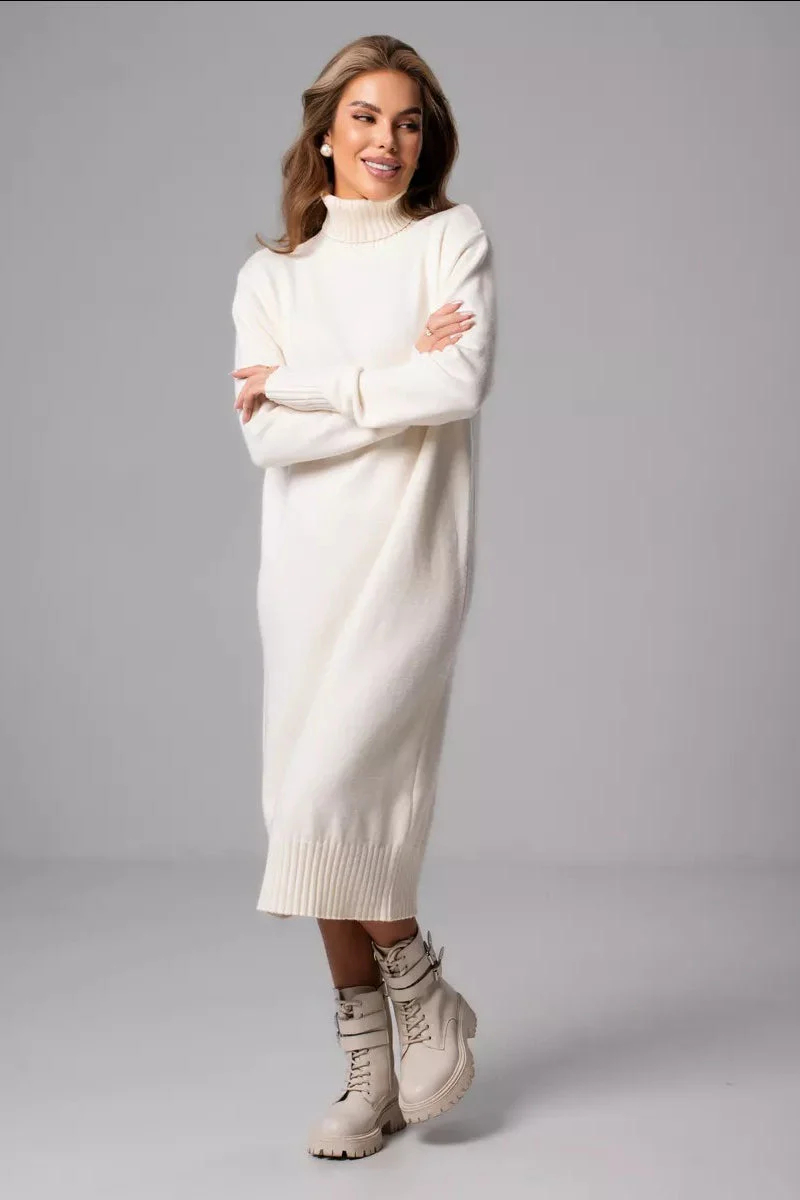 Loose Turtleneck Sweater Dress - Image 5