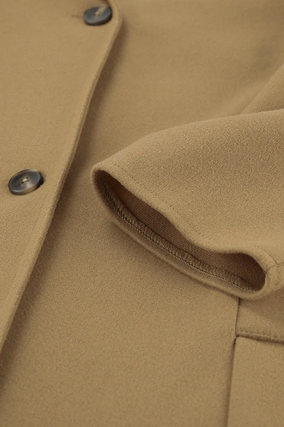 Loose Wool Lapel Coat - Image 10