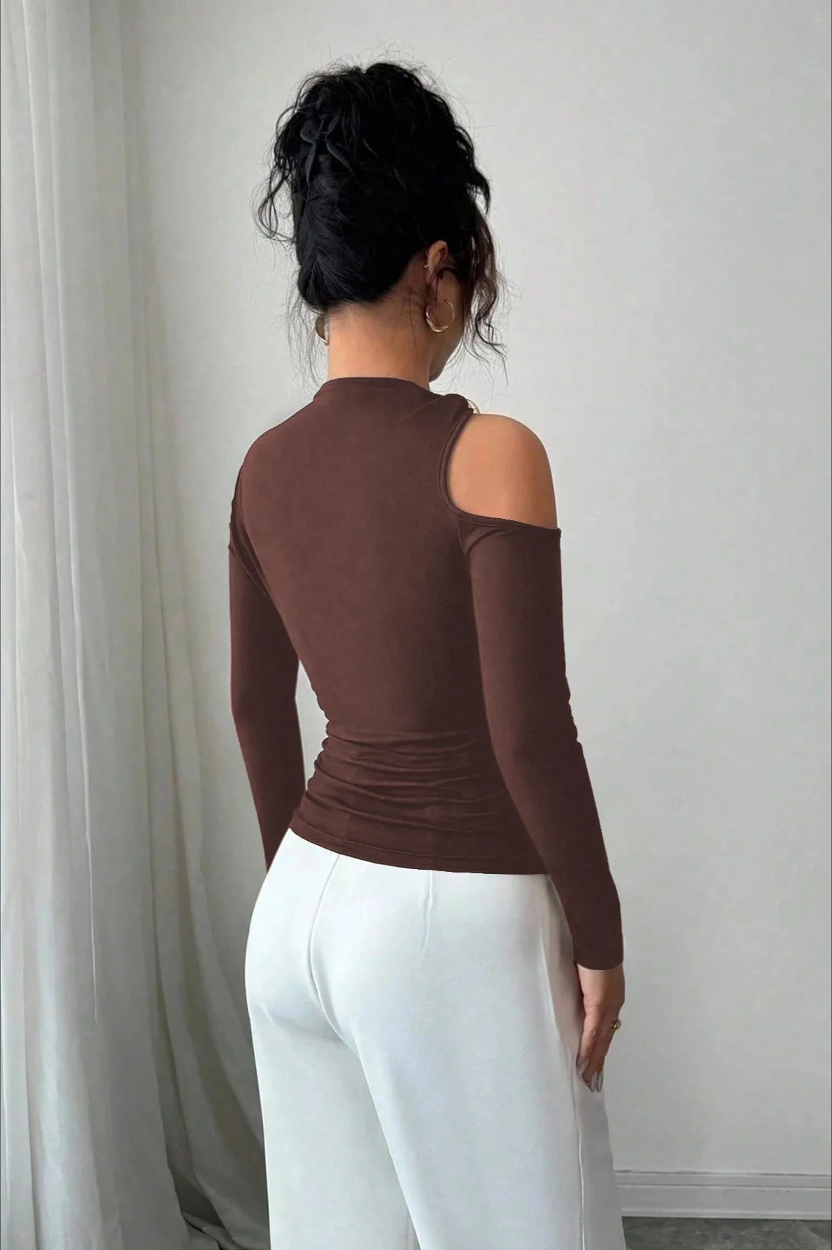 Metallic Trim Bodycon Knit Top - Image 5