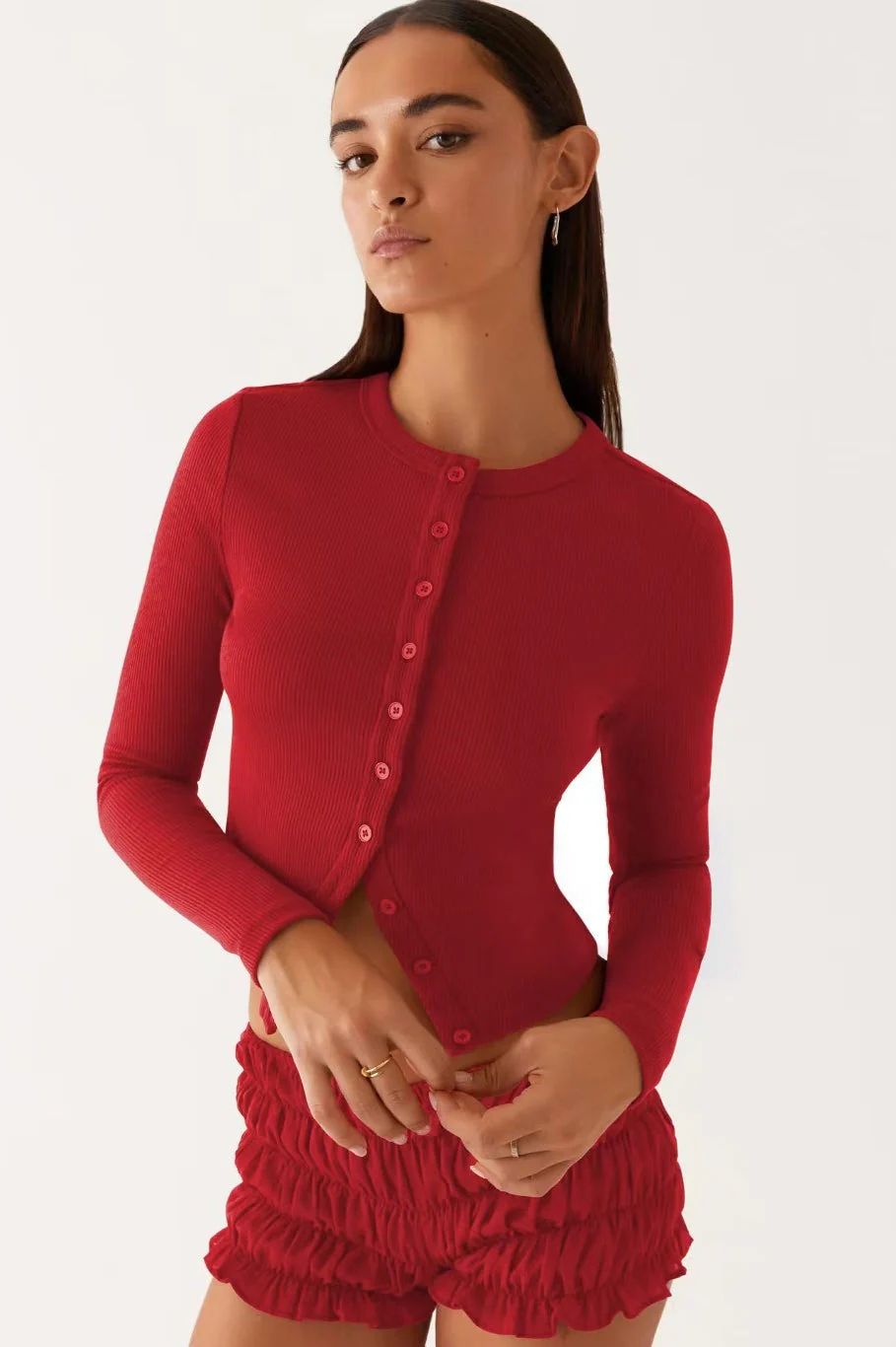 Minimalist Button Cardigan - Image 15