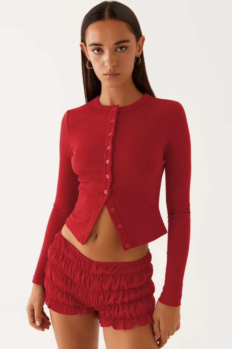 Minimalist Button Cardigan - Image 19