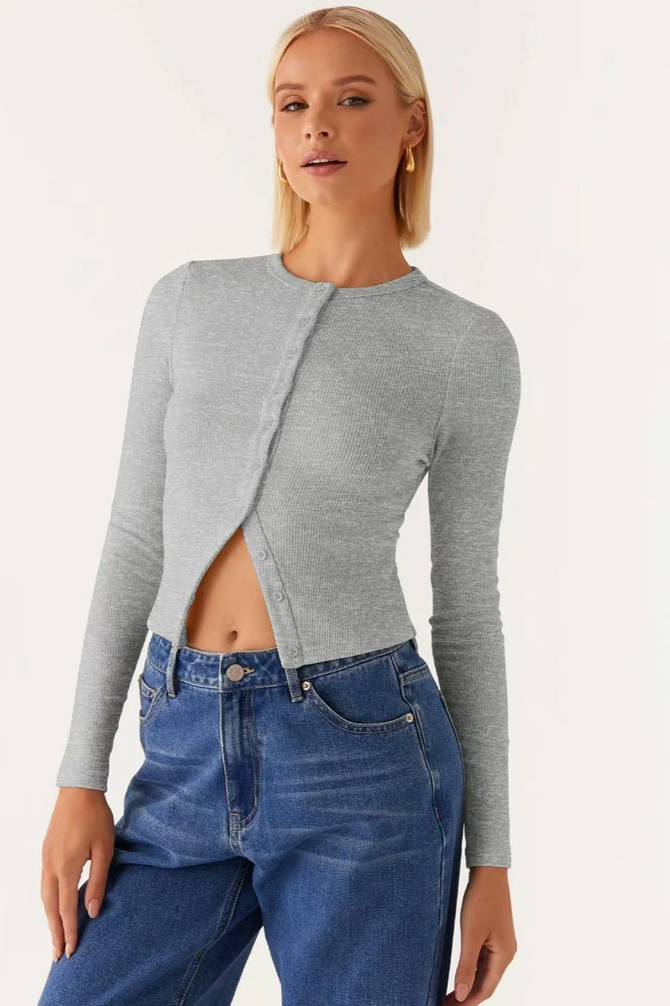 Minimalist Button Cardigan - Image 5