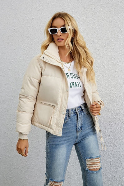Modern Cropped Puffy Puffer Jacket - Image 3