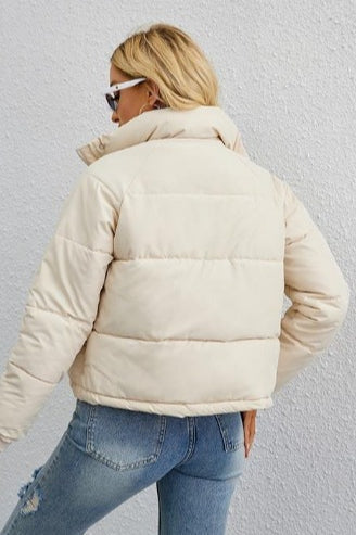 Modern Cropped Puffy Puffer Jacket - Image 4