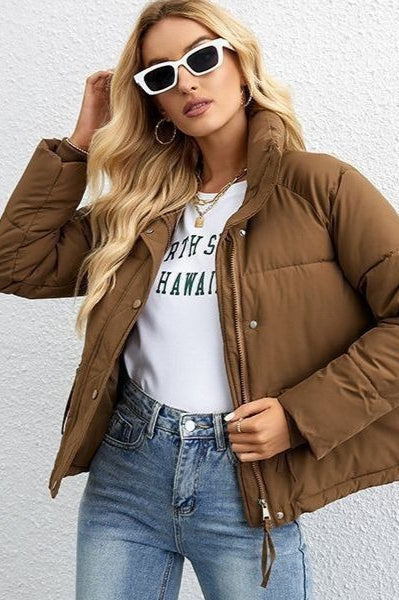 Modern Cropped Puffy Puffer Jacket - Image 5