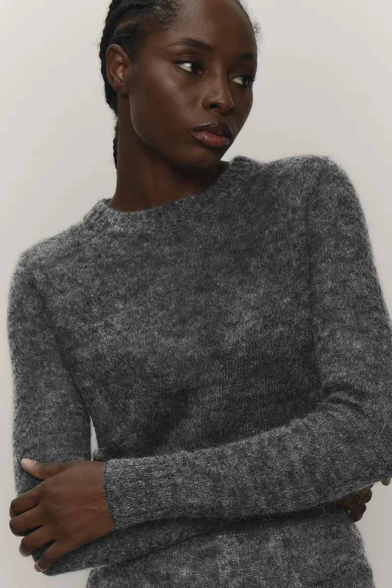 Mohair Round Neck Knit Top - Image 18