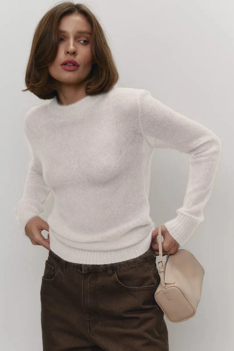 Mohair Round Neck Knit Top - Image 2