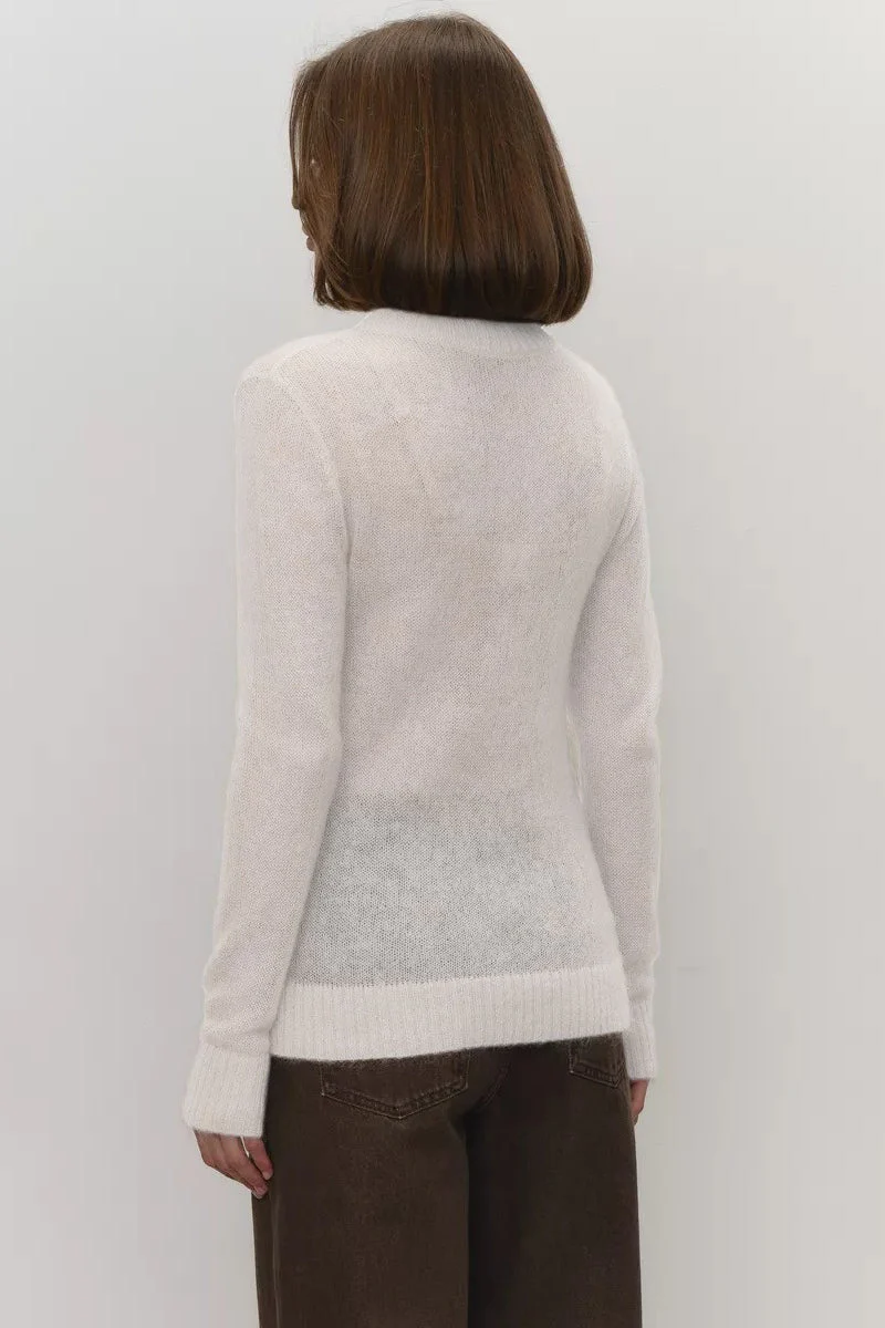 Mohair Round Neck Knit Top - Image 3