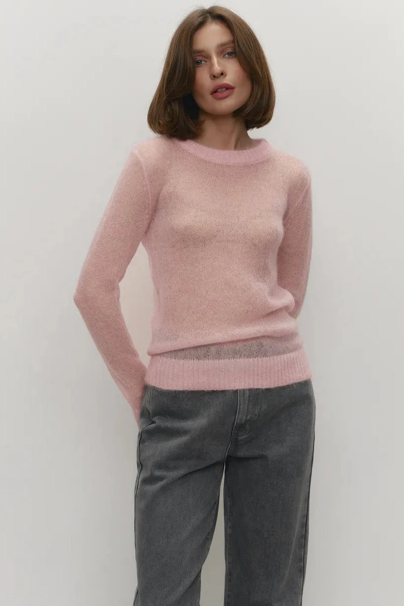 Mohair Round Neck Knit Top - Image 8