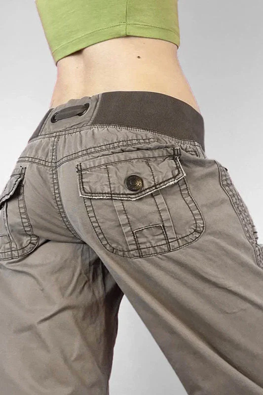Multi Pocket Low Waist Bootcut Jeans - Image 5