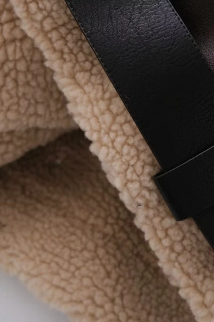 Multi-Zip Faux Shearling Longline Jacket - Image 12