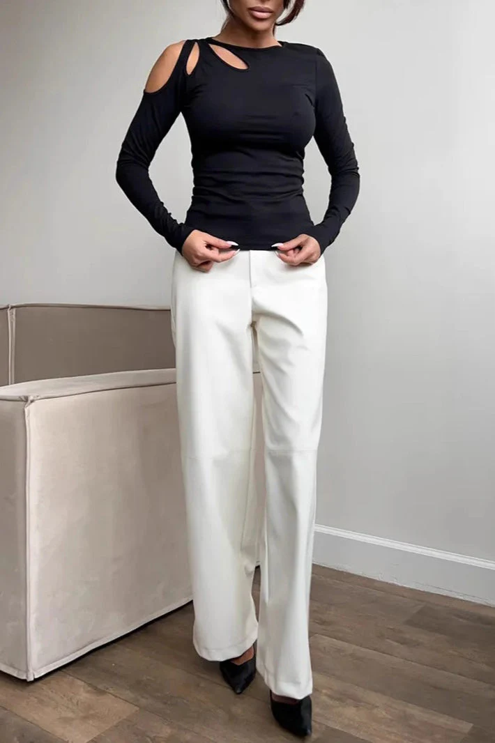 Off-Shoulder Bodycon Knit Top - Image 5