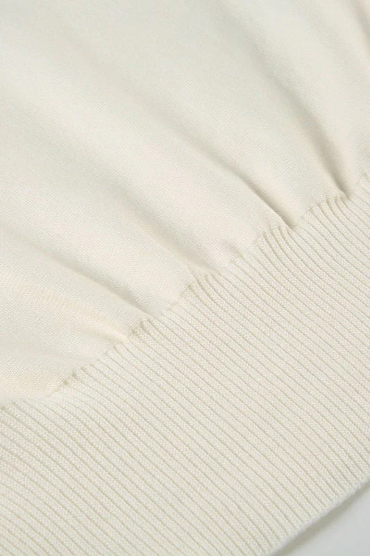 Off Shoulder Fitted Knit Sweater - Image 5