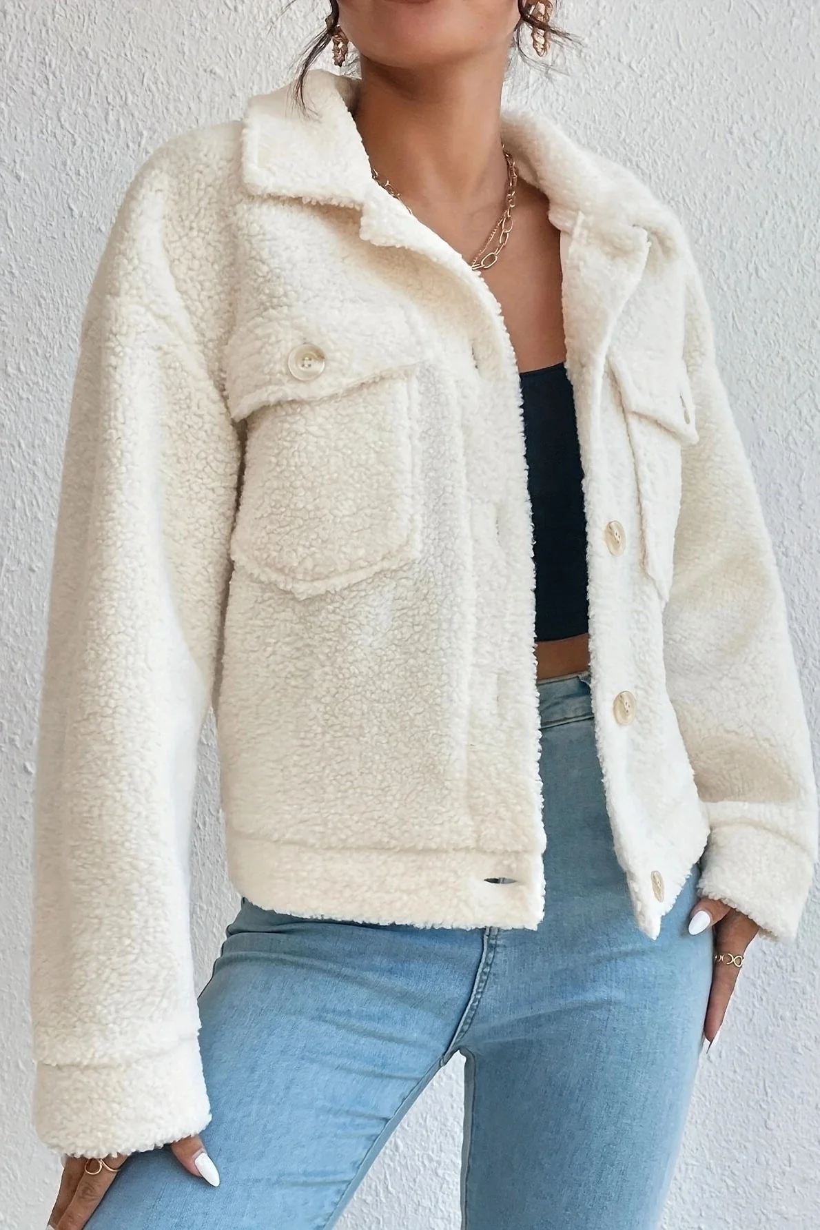 Off-White Short Sherpa Jacket - Image 2
