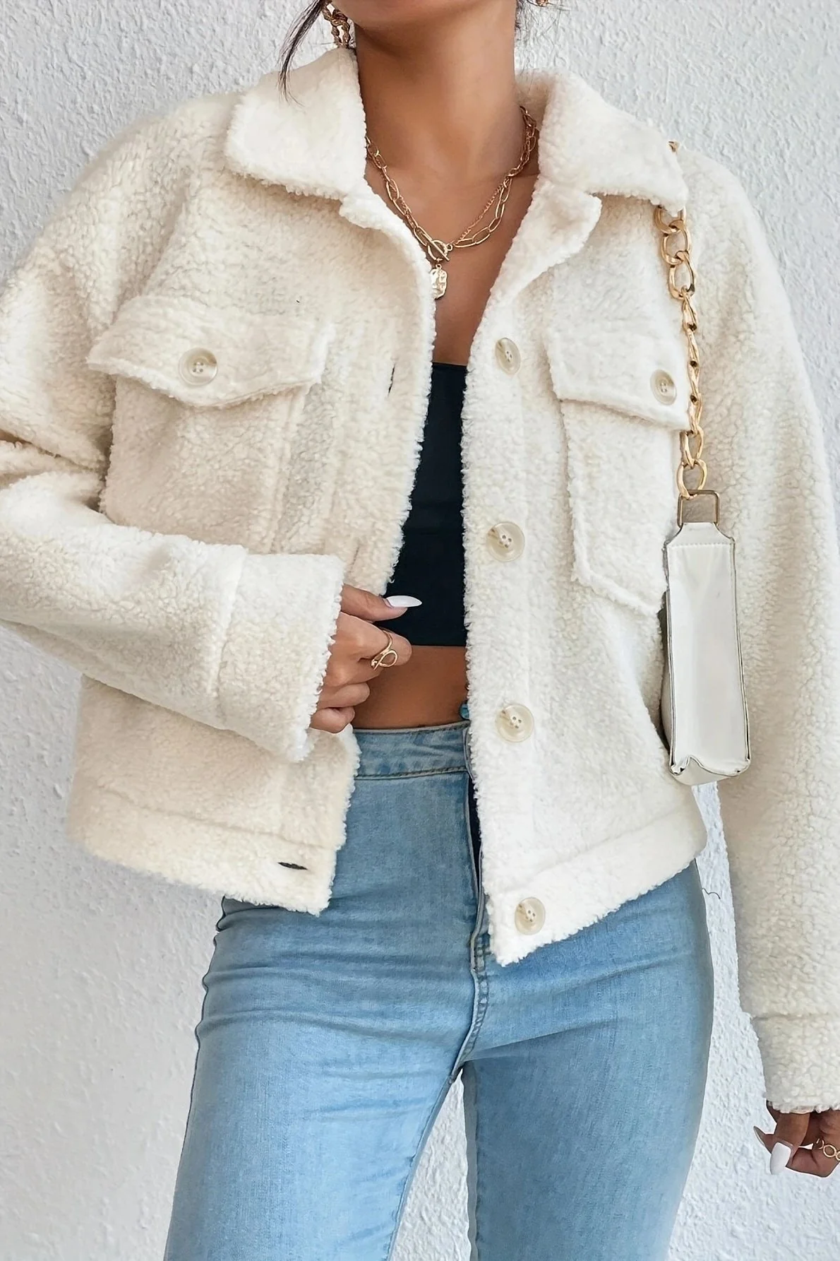 Off-White Short Sherpa Jacket - Image 3