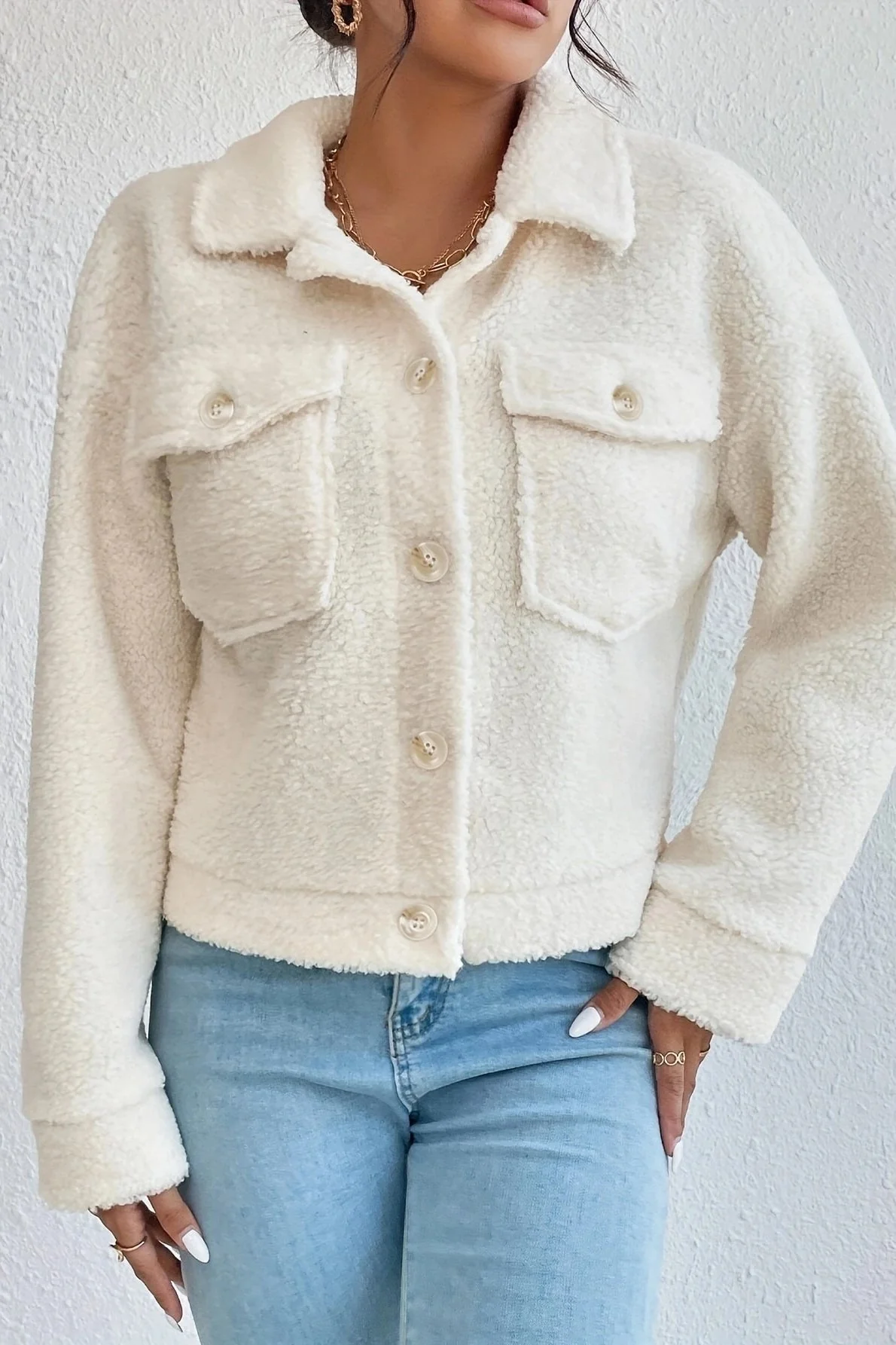 Off-White Short Sherpa Jacket - Image 4