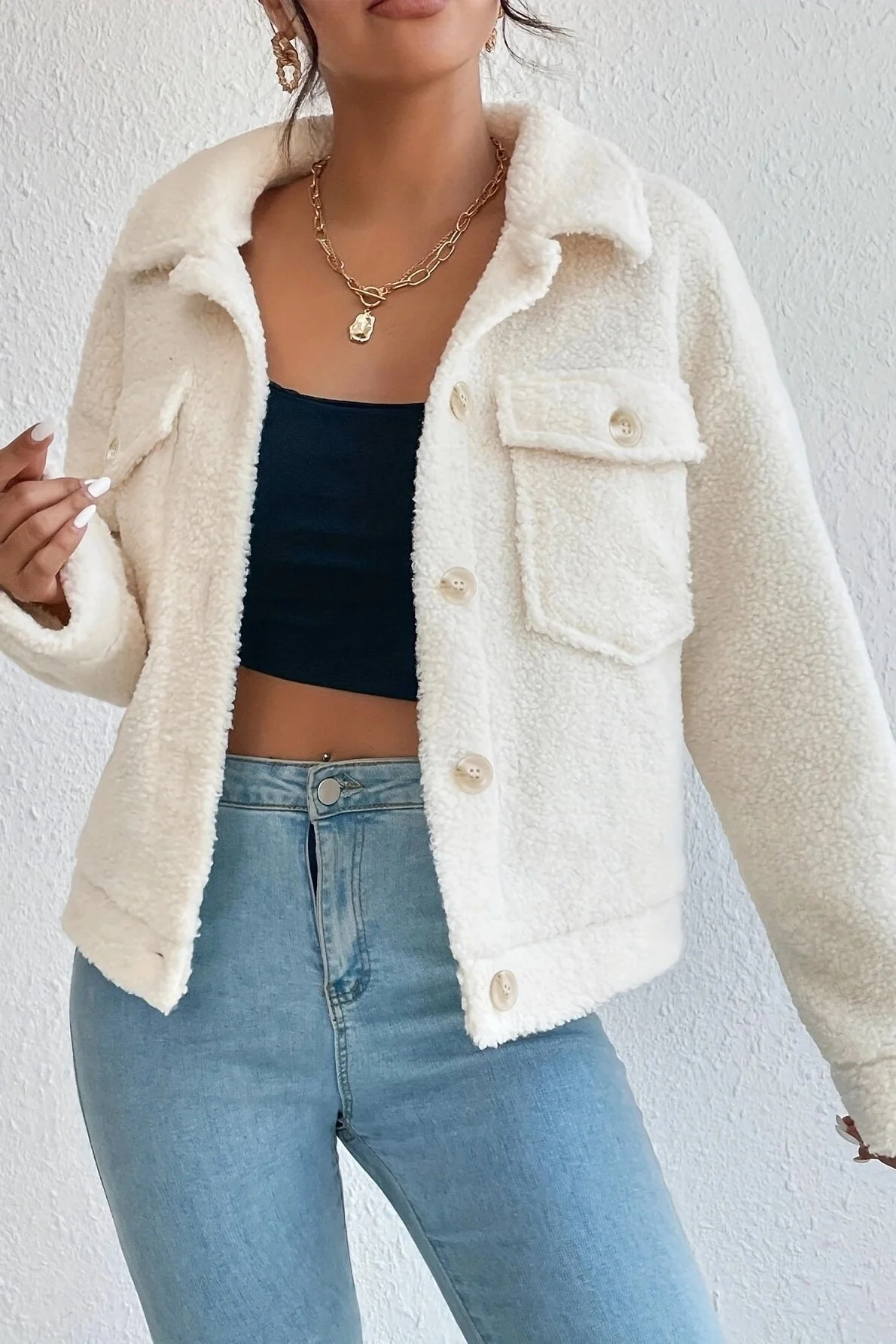 Off-White Short Sherpa Jacket - Image 5