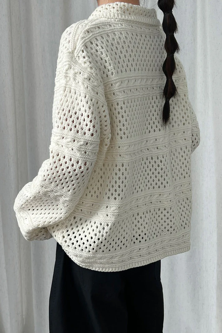 Openwork Knit Cardigan - Image 10