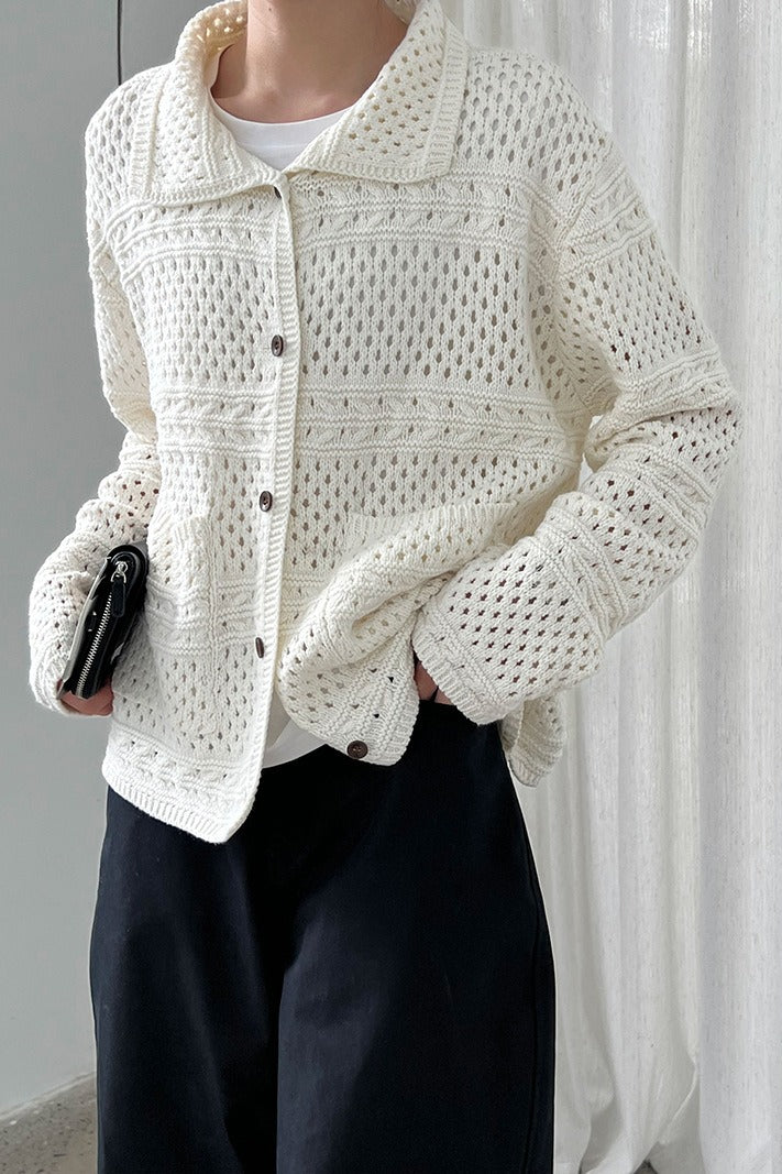 Openwork Knit Cardigan - Image 11