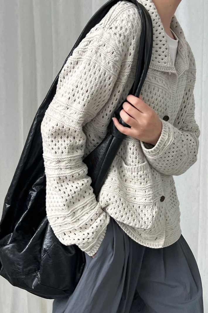 Openwork Knit Cardigan - Image 5