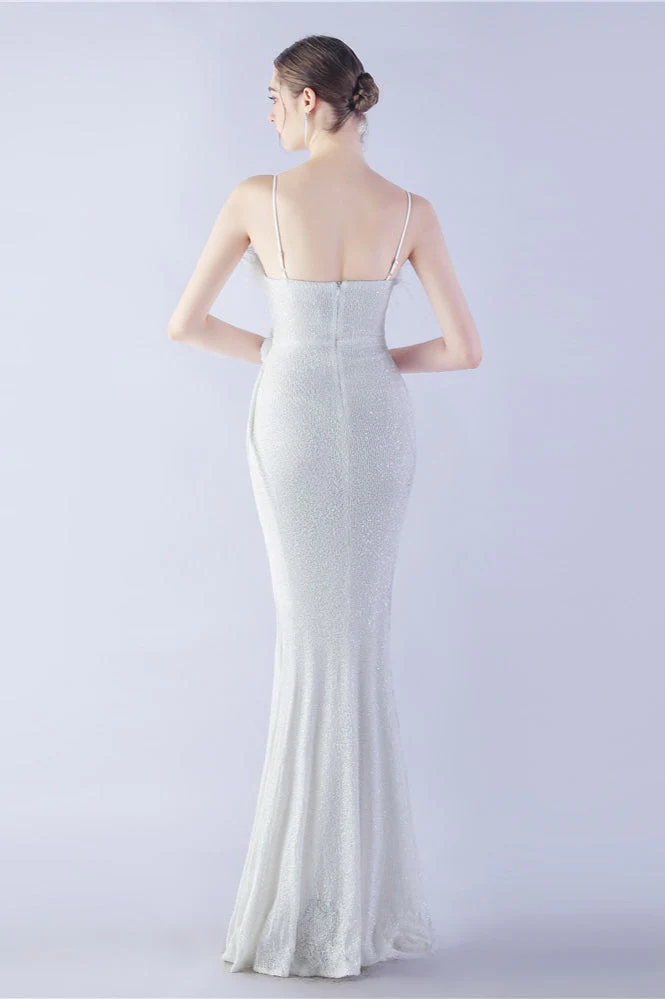 Ostrich Feather Embellished Maxi Dress - Image 20