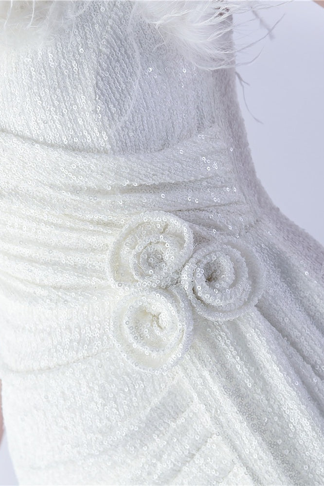 Ostrich Feather Embellished Maxi Dress - Image 22