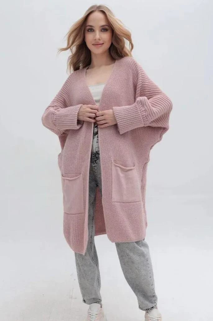 Oversized Long Knit Cardigan - Image 2