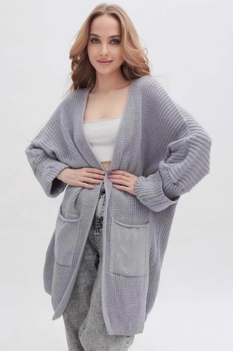 Oversized Long Knit Cardigan - Image 3