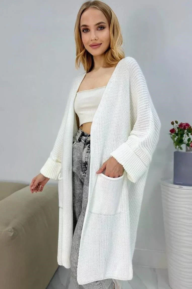 Oversized Long Knit Cardigan - Image 4
