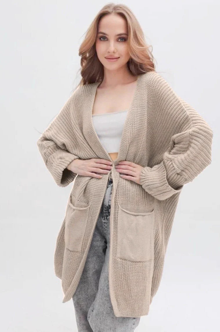 Oversized Long Knit Cardigan - Image 6