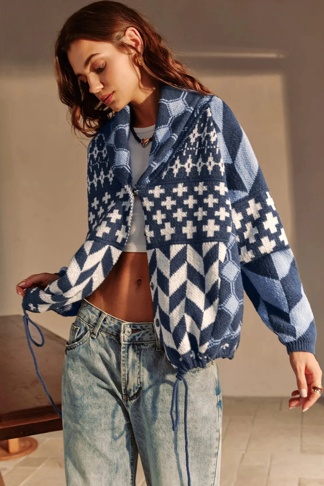 Oversized Soft Yarn Cardigan - Image 2
